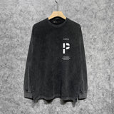 Purple Brand Distressed Long Sleeve Shirt Fashion Distressed Loose Long-sleeved Top