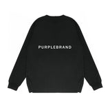 Purple Brand Long Sleeve T-Shirt Fashion Loose Long Sleeve Top