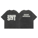 Mens Vintage T-Shirts Saint Michael High Street T-Shirt Washed and Old Short Sleeves