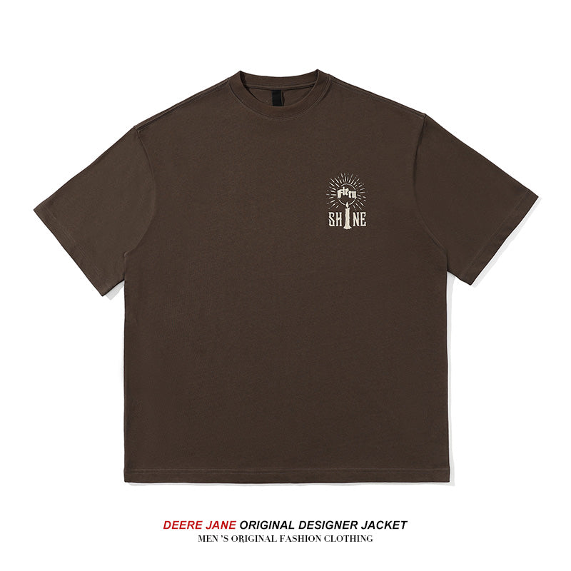Men T-shirt Summer Cotton Short Sleeve T-shirt Men's Loose Half Sleeve