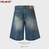 MIJKO Men Shorts Make Old Denim Shorts