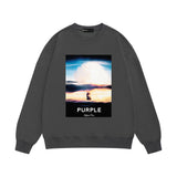 Purple Brand Sweatshirt Loose Crew Neck Sweater