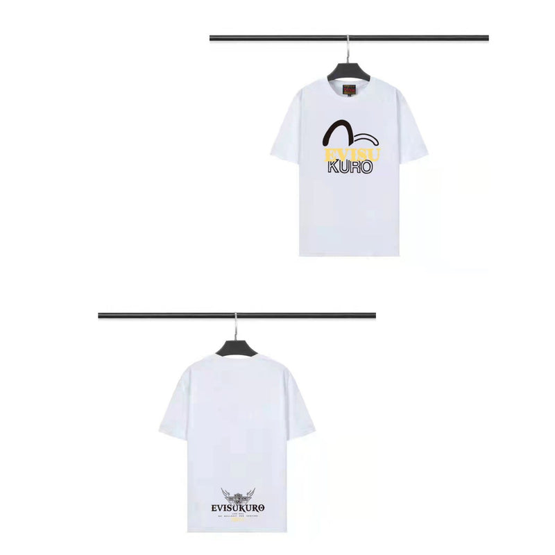 Evisu T Shirts Loose and Versatile Unisex T Shirts