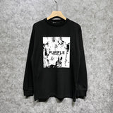 Purple Brand Long Sleeve T-Shirt Fashion Loose Long Sleeve Top