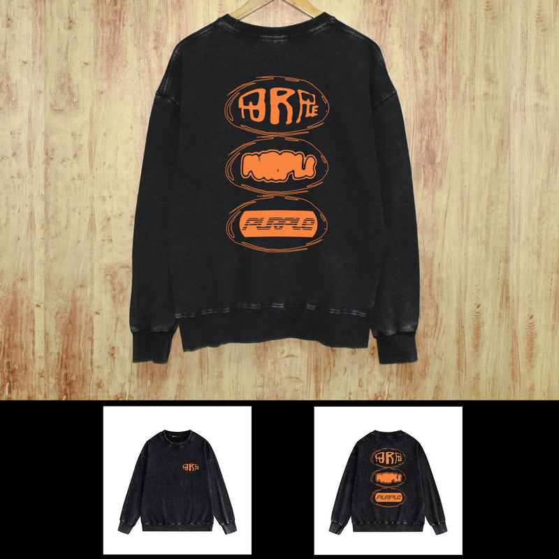 Purple Brand Distressed Sweatshirt Retro Vintage Crew Neck Sweater