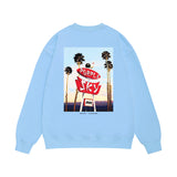 Purple Brand Sweatshirt Loose Crew Neck Sweater
