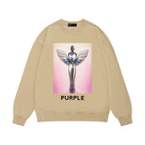 Purple Brand Sweatshirt Loose Crew Neck Sweater