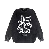 Purple Brand Distressed Long Sleeve Shirt Fashion Distressed Loose Long-sleeved Top