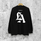 Purple Brand Long Sleeve T-Shirt Fashion Loose Long Sleeve Top