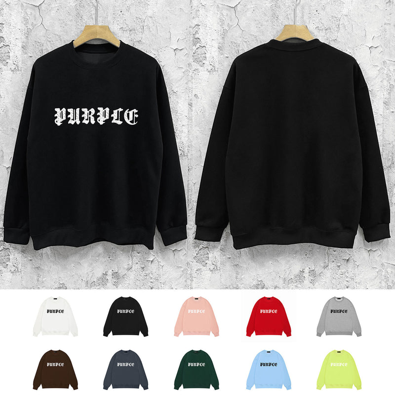 Purple Brand Sweatshirt Loose Crew Neck Sweater