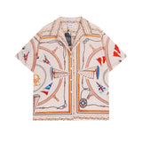 Rhude T Shirt Casual Short Sleeve Shirt Men's and Women's Shorts Shirt