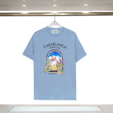 Casablanca T Shirts Animal Print Hip Hop Casual Short Sleeves