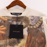 Palm Angle Sweatshirt Art Oil Painting Print Long Sleeve Crew Neck Sweater