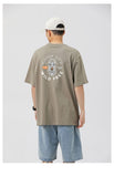 Men T-Shirts Short Sleeve T-shirt Men's and Women's Tops Summer Loose Half-Length Sleeve Versatile Casual