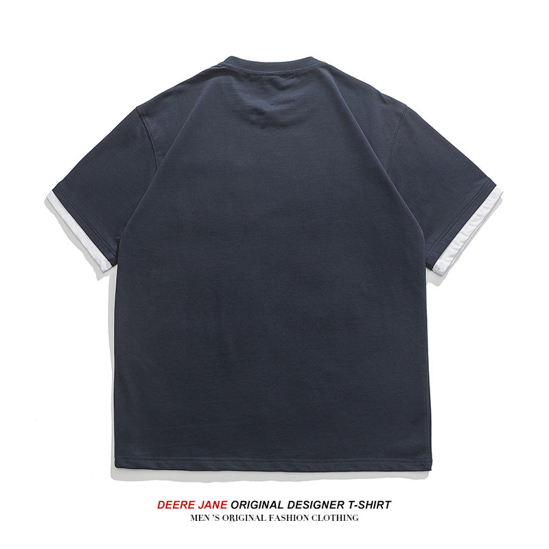 Men's T-Shirts Short-Sleeved T-shirt Men's Summer Loose Cotton Half Sleeves