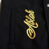 Ow Jacket Yellow Embroidery Cotton-Padded Jacket for Men and Women