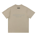 Fog Essentials T Shirts Spring/Summer Double Line Plastic Letter Crew Neck Short Sleeves