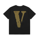 Vlone T Shirt Spring Summer Pattern Pullover Short Sleeve