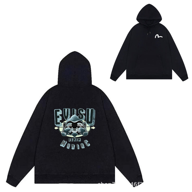 Evisu Hoodie print men and women