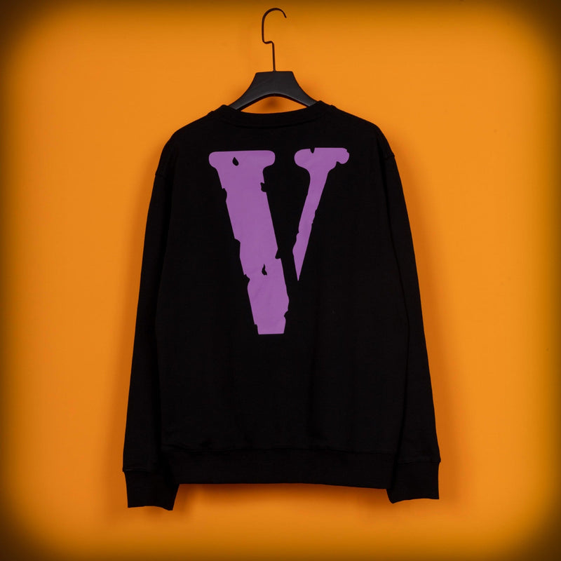 Vlone Sweatshirts Autumn and Winter Letter Big V Crew Neck Pullover Male