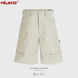 MIJKO Men Shorts Men's and Women's Same Tie Design Seven-Point Shorts