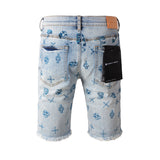 Purple Brand Denim Shorts High Street Blue Print