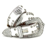 Hip-hop punk rhinestone belt crown rhinestone