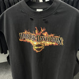 Men Vintage T-Shirts SAINT Flame Letter Printing Washing Water Old Casual