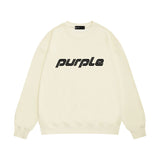 Purple Brand Sweatshirt Loose Crew Neck Sweater