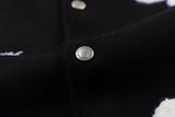 Off White Jacket Autumn/Winter OW Hot Diamond Pegasus Letter Pattern Baseball Jacket