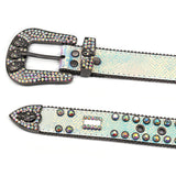 Hip-hop punk rhinestone belt skull punk style