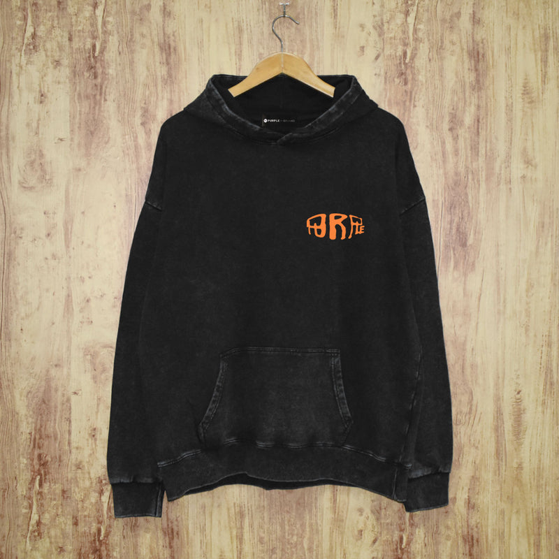 Purple Brand Distressed Hoodie Fashion Old Loose Hooded Sweater