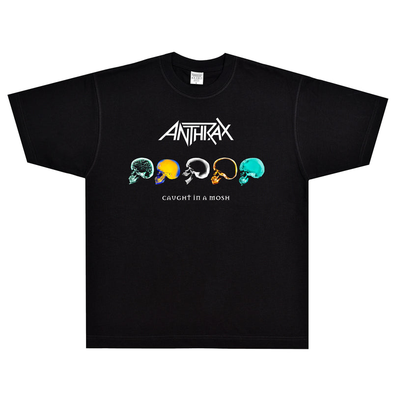 Rock Star T Shirt Anthrax Caught in a Mosh T-shirt Anthracene Band Rock Street Loose