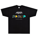 Rock Star T Shirt Anthrax Caught in a Mosh T-shirt Anthracene Band Rock Street Loose