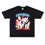 Rock Star T Shirt Rap Eminem Short-Sleeved T-shirt Loose Printed Street Men and Women