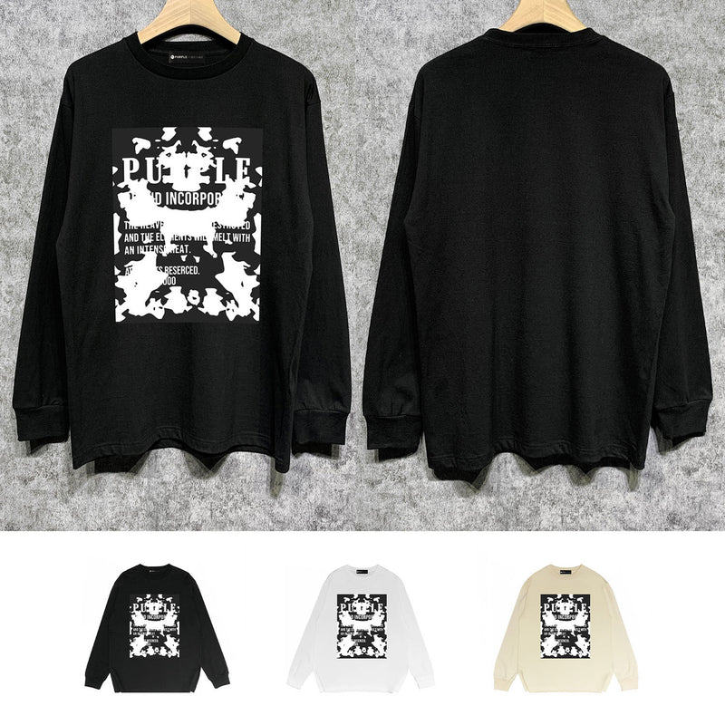 Purple Brand Long Sleeve T-Shirt Fashion Loose Long Sleeve Top