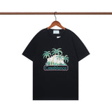 Casablanca T Shirts Ocean Fish Crew Neck Loose Tee