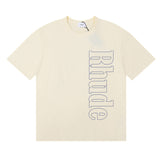 Rhude T Shirt Micro Label Letter Skull Print Short Sleeve T-Shirt