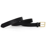 Hip-hop punk rhinestone belt with gold square buckle