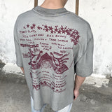 Men Vintage T-Shirts vintage old wash water short sleeve American vintage T-shirt