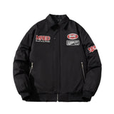 Mens Vintage Jackets Tide brand letter embroidered baseball cotton jacket bomber jacket