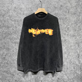 Purple Brand Distressed Long Sleeve Shirt Fashion Distressed Loose Long-sleeved Top