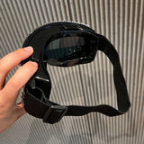Trendy punk glasses sand and dustproof large frame sponge