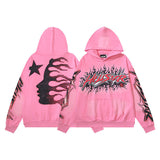 HS JacketsHS Hoodie & Pants Wash Old Vintage Men's and Women's Loose Casual Sweater Sweatpants