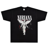 Rock Star T Shirt T-shirt Nirvana Band Rock American Style Loose Vintage Short Sleeve