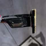Trendy punk glasses square