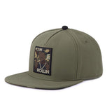 Trendy flat brimmed hat picture rollin army green shade