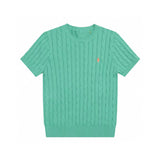 Ralph Lauren Knitted sweaters Ralph Lauren Knitted Short Sleeved Shirt RL Ralph Crew Neck Solid Color Pony Embroidery LOGO Knitted Short Sleeve