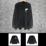 Purple Brand Distressed Long Sleeve Shirt Fashion Distressed Loose Long-sleeved Top