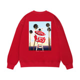 Purple Brand Sweatshirt Loose Crew Neck Sweater